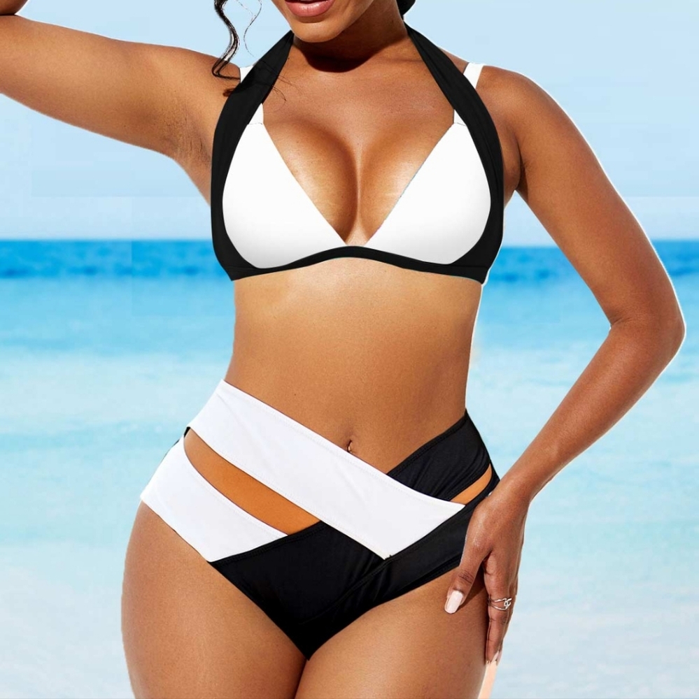 NWT High Waisted halter top bikini